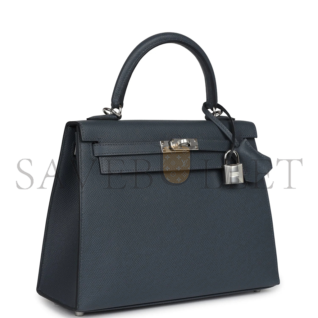 HERMÈS MASTER KELLY SELLIER 25 GRIS MISTY EPSOM PALLADIUM HARDWARE (25*17*7cm) 